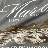 T-shirt Homme Oversize de Luxe en Coton Délavé à l'Acide, Personnalisé DTG, Faible MOQ