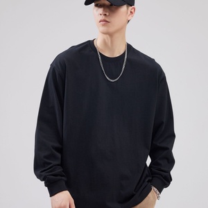T-shirt Homme Personnalisé 100% Coton Manches Longues Col Classique Coupe Tendance Décontractée Respirant Anti-Plis Séchage Rapide 180g - Product Image 3