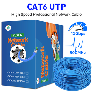 Câble LAN flexible 23 24 26 AWG 300M 305M 500M 4 paires de fils torsadés Cat6A Câble réseau UTP Cat6 Câble intérieur - Product Image 3