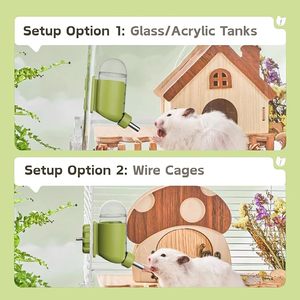 Bouteille d'eau pour hamster avec support magnétique, distributeur d'eau autonome pour hamsters syriens, hamsters nains, gerbilles, souris, <span class=keywords><strong>degus</strong></span> - Product Image 4