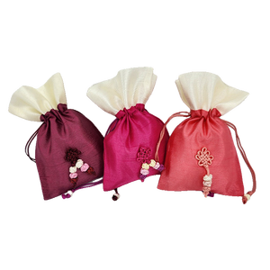 [Goyu] Mini Bolsa Coreana Tradicional Bokjumeoni con Cordón, Bordada, de Poliéster, Ligera, Reutilizable, para Cosméticos - Product Image 2