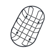 Porte-frites panier à frites, paniers de présentation des aliments support à frites chromé pour la cuisine