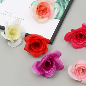 Têtes de roses artificielles en soie, 6 cm de diamètre, haute simulation, décorations de mariage - Product Image 2