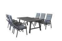 Chaise longue en aluminium avec repose-pieds pour hôtel, jardin extérieur et terrasse, balcon