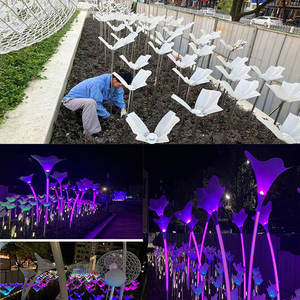 <span class=keywords><strong>Luz</strong></span> de flor de cuerno LED comercial para exteriores, impermeable, forma de gloria de la <span class=keywords><strong>mañana</strong></span> para Plaza Park Pathway, iluminación de paisaje - Product Image 6