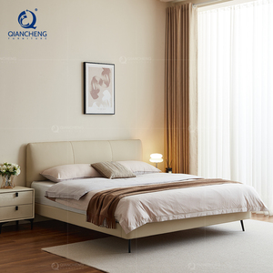 Современная мебель для спальни с кожаным платформенным каркасом для двуспальной кровати - Product Image 2