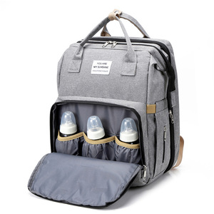 Bateli multi-fonction Portable sac à dos voyage lit maman sac de <span class=keywords><strong>maternité</strong></span> Oxford tissu imperméable bébé lit organisateur utilisation - Product Image 3