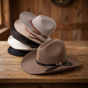 Nuevo Diseño 2025, Sombrero Vaquero Occidental Unisex a Rayas, 100% Lana de Alta Calidad, Estilo Vintage, para Viajes y Esquí - Product Image 3