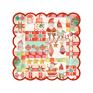 DAMAI Christmas Customized Party Tableware Set Disposable Christmas Santa <b>Ring</b> Bow Knot Star Gift Box Pattern Paper Plates - Product Image 2