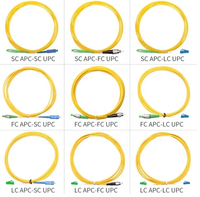 Kabel Patch Fiber Optik Beat Price SC FC LC ST APC UPC G652D G657A FTTA GSM TCP dengan Jaket PVC/LSZH, Garansi 3 Tahun