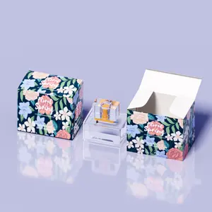 Parfum économique Boîte d'échantillons pour cartes Parfums biodégradables Boîtes d'emballage en bouteille Boîte cadeau en carton de luxe avec logo