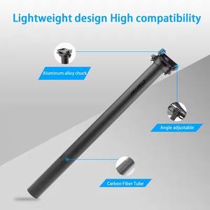 <span class=keywords><strong>Tija</strong></span> de sillín de fibra de <span class=keywords><strong>carbono</strong></span> RIRO para bicicleta de montaña/carretera - Diámetro de 27,2/30,8/31,6 mm - Diseño recto - Product Image 2