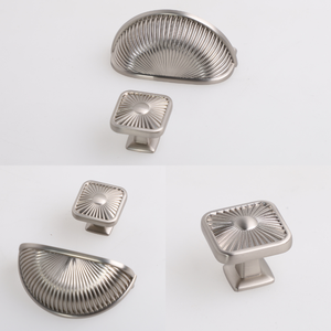 Semicircular Fan Curved Pulls &amp; Square Sunburst Single Hole Drawer <strong>Knobs</strong> for Cabinet <strong>Doors</strong> Drawers Wardrobes Dressers - Product Image 6