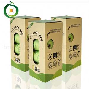 Foreign Trade Eco-Friendly 1.6 Silk Fully Degradable Corn Starch Stackable <b>Dog</b> Print Pet Poop <b>Bag</b> Garbage <b>Bag</b> Factory Direct - Product Image 2