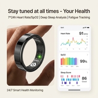 Bague intelligente en acier étanche pour Android, suivi de la forme physique, course à pied, sommeil, moniteur de fréquence cardiaque, contrôle par application, bagues intelligentes
