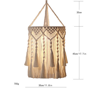 2025 Nueva lámpara <span class=keywords><strong>de</strong></span> <span class=keywords><strong>macramé</strong></span> grande personalizada, decoraciones <span class=keywords><strong>de</strong></span> hojas, decoración para el hogar, tapices, lámpara <span class=keywords><strong>de</strong></span> arte colgante - Product Image 6