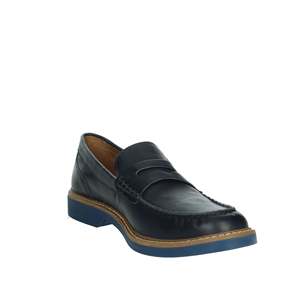 Mocassins pour homme Imac en cuir bleu à semelle épaisse, chaussures décontractées - Product Image 5