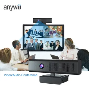 Anywii speaker kamera, sistem konferensi video semua dalam satu kamera mikrofon webcam audio usb speakerphone kamera konferensi video