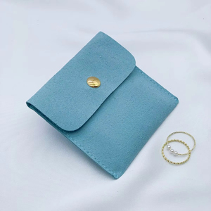 Sacs et pochettes d'emballage pour bijoux pliables de luxe écologiques en gros, avec taille personnalisable (8*8cm) et logo - Product Image 5