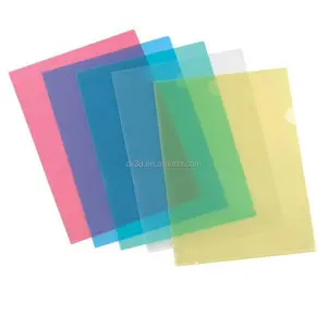 Chinese Supplier clear l shape folder Custom office file folder Clear Printing L-shape A4 Size Plastic Folder
