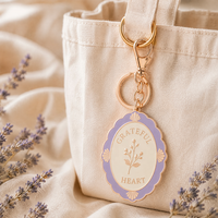 Nouveaux porte-clés tendance en émail souple et dur, design végétal, coquillage ajouré, artisanat métallique, porte-clés personnalisé, fleur