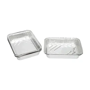 Wegwerp Lunchbox Huishoudelijke Food Grade Recyclebaar 670Ml Aluminiumfolie Container