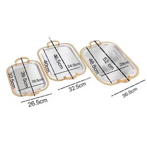 Plateau rectangulaire en céramique européenne écologique, résistant au lave-vaisselle, avec couvercle ajouré en dentelle or et argent, 100 pièces, plateau à fruits multi-usages - Product Image 6