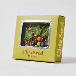 Snacks de Proteína Vegana con Chía y Mezcla de Nueces, Caja de Cartón Reciclable, Biodegradable y Ecológica con Logotipo Personalizado Disponible - Product Image 1