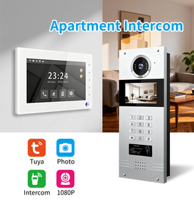 วิดีโออินเตอร์คอม 6 อพาร์ทเมนท์ ชุดระบบโทรศัพท์ประตูอพาร์ทเมนท์หลายห้อง หน้าจอสัมผัส 4.3 นิ้ว ระบบแฮนด์ฟรี ระบบจดจำใบหน้าในตัว พร้อม RLF - Product Image 2