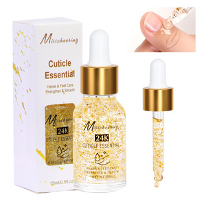 Huile pour cuticules à l'or 24 carats 15 ml avec compte-gouttes, enrichie en vitamine E et huile de graines de fruits, pour adoucir les ongles - Product Image 1