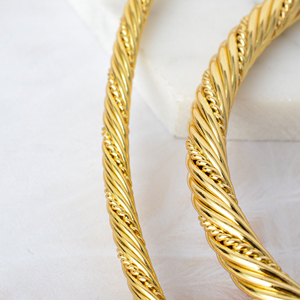 Parures de bijoux nigérianes pour femmes, collier, boucles d'oreilles, bague, bracelet, cadeau de fiançailles géométrique, ensemble de bijoux à 3 pièces - Product Image 5