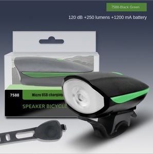 Faro de bicicleta de montaña recargable por USB 7588, accesorios de conducción nocturna con bocina, luz impermeable para coche, cuerpo ABS, tipo de batería AA - Product Image 6