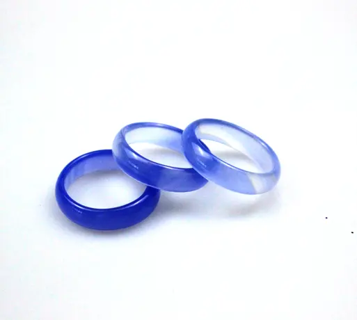 High Quality Fashion Vogue Gradient Agate Acrylic Rings Finger Stone Rings