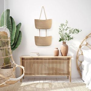 Suspensions pour plantes d'intérieur, paniers de rangement suspendus en plastique, grands paniers tressés, décorations murales pour fruits et légumes, jardinières pour clôtures - Product Image 6
