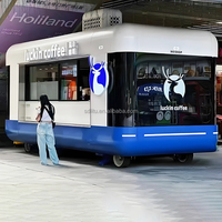 Aanpasbare multifunctionele fastfoodtruck met complete keuken, geschikt voor ijs, koffie, pizza & snacks, 220V spanning