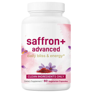 Cápsulas de Extracto de Azafrán, Suplemento Dietético para Adultos, Apoyo para el Estado de Ánimo y la Energía, Mezcla Herbal - Product Image 1