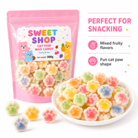 Bonbons gélifiés aux fruits chinois en bouteille de cire, décorés et emballés en sachet, confiserie dure fruitée et sucrée pour la décoration