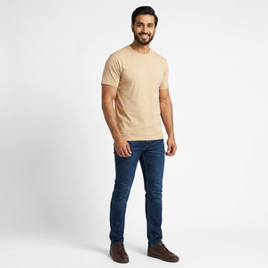 T-shirts en coton de haute qualité pour hommes, imprimés sur mesure, col rond, manches courtes, personnalisables sur le devant, respirants, style streetwear 2026 - Product Image 1
