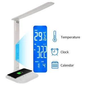 Wholesale Hot Selling Adjustable Dimmable Wireless Charging Lamp Intertek Led Desk Lamp With Usb And Timer