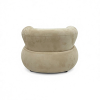 Fauteuil d'appoint rond en tissu, style minimaliste italien pour salon, villa, hall d'hôtel, fabricant de meubles OEM ODM