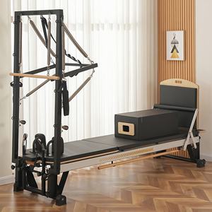 <span class=keywords><strong>Lit</strong></span> de Pilates avec tour, noir chic / argent, aluminium, machine de fitness, trapèze, reformer, <span class=keywords><strong>lit</strong></span> de studio de Pilates portable - Product Image 3