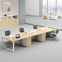 Table de bureau en bois moderne de haute qualité en MDF MFC avec socle mobile pour poste de travail des employés