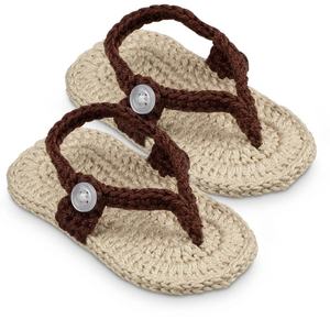 Nuevos zapatos de cuna, chanclas de ganchillo a mano, <span class=keywords><strong>sandalias</strong></span>, botines de punto, azul, rosa, blanco, marrón, recién nacido, niñas, niños, calcetines, regalo de Baby Shower - Product Image 2