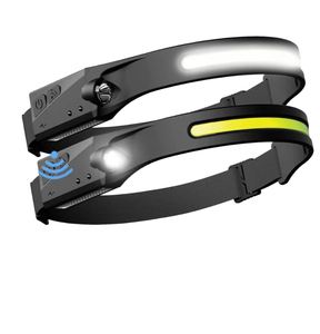 Luz de Ciclismo para Exteriores con Carga USB, Sensor de Movimiento, COB, Silicona, LED, Montada en la Cabeza - Product Image 1