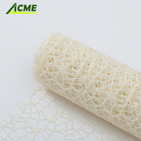 Papier synthétique imperméable en maille, double revêtement PVC, filet circulaire creux, papier d'emballage pour fleuriste, fournitures d'emballage pour fleurs