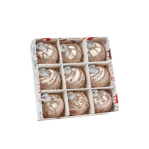 Set di decorazioni per albero di natale in seta decorazioni per albero di Natale di lusso in raso di Champagne decorazioni infrangibili - Product Image 6