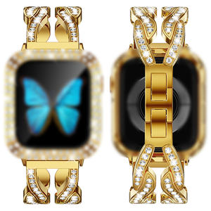 <span class=keywords><strong>Bracelet</strong></span> de montre pour <span class=keywords><strong>femme</strong></span> 38/40/41 mm Série <span class=keywords><strong>7</strong></span>/6/5/4/3/2/1 SE, respirant, avec diamants, <span class=keywords><strong>bracelet</strong></span> de remplacement - Product Image 4