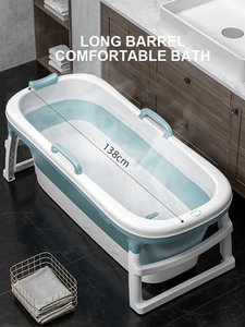 Vasca da Bagno <span class=keywords><strong>Pieghevole</strong></span> Portatile in Plastica <span class=keywords><strong>per</strong></span> Adulti con Coperchio, 1,38 M - Product Image 6