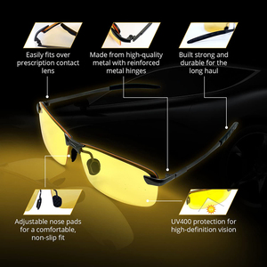 Đêm lái xe kính cho nam giới phân cực tầm nhìn ban đêm kính cho nam giới với UV400 ống kính phân cực thể thao khung - Product Image 2