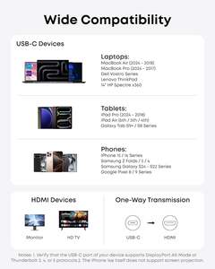 Anker Nano Câble USB C vers <span class=keywords><strong>HDMI</strong></span> avec 4K 60Hz Câble USB tressé en nylon ultra-rapide avec blindage avancé pour MacBook, TV HD - Product Image 6